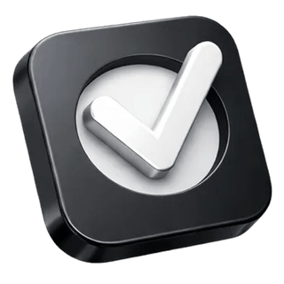 3D checkmark confirmation icon featured on the Royal Vermode about page